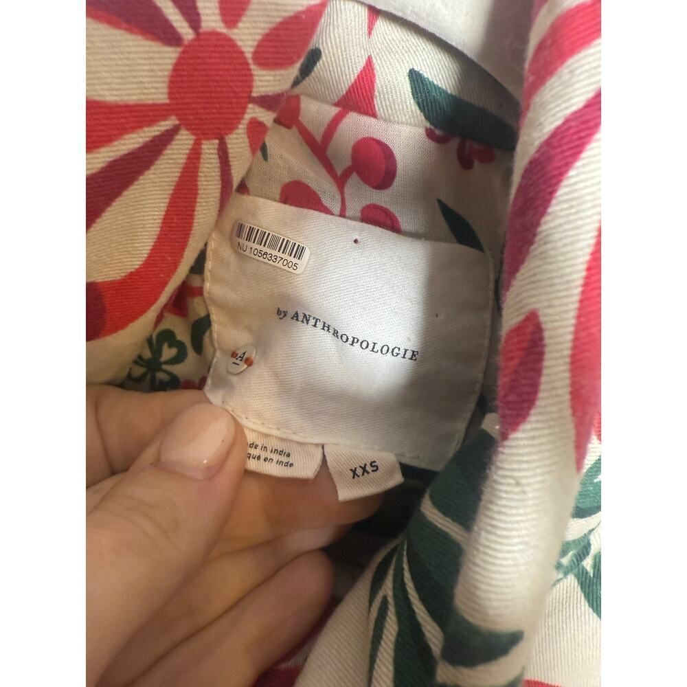 Anthropologie Floral Patterned Jacket Sz. XXS - Picture 6 of 10